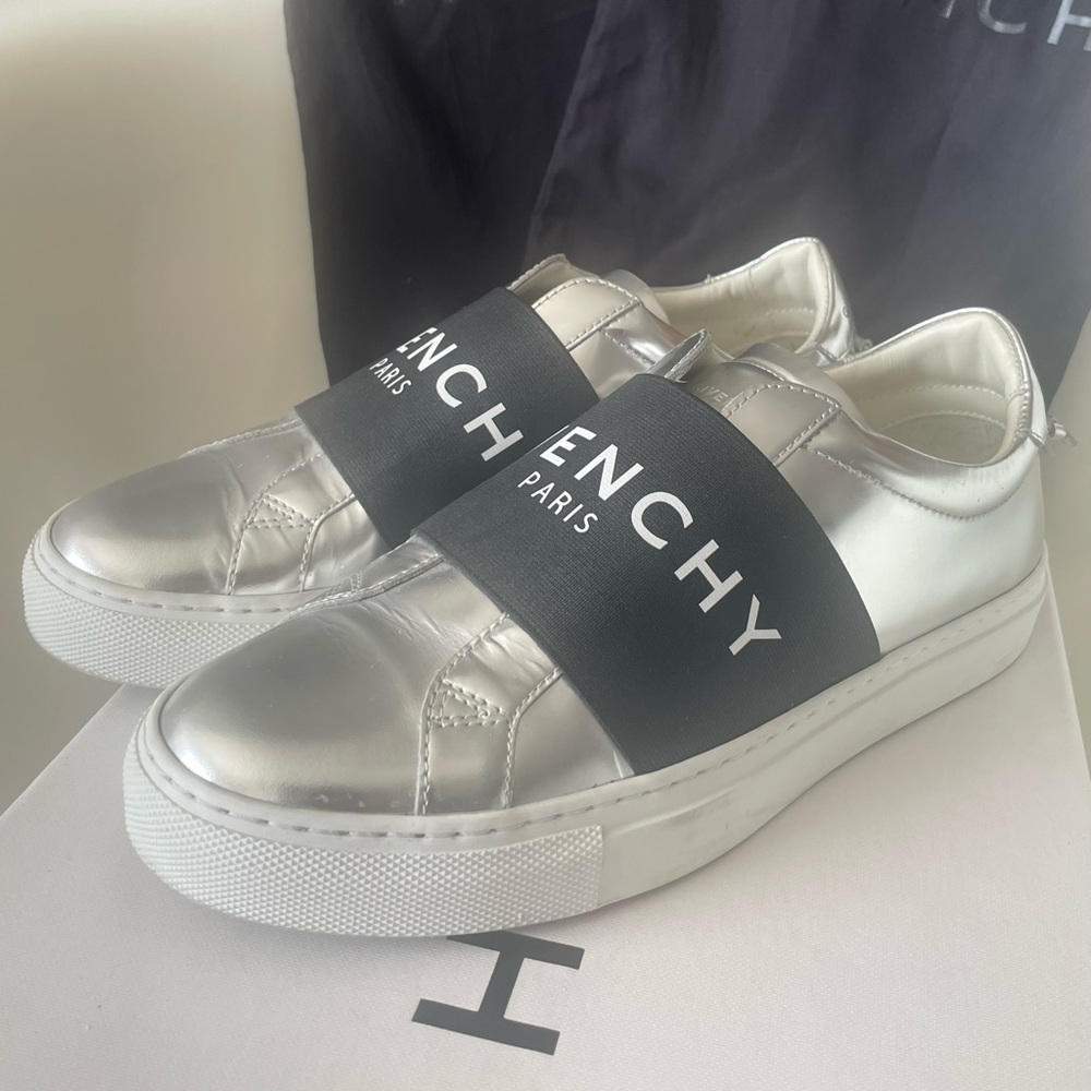 Givenchy Silver and Black Women's Sneakers
